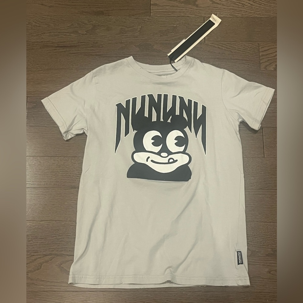 Nununu Gray T-Shirt with Bold Graphic